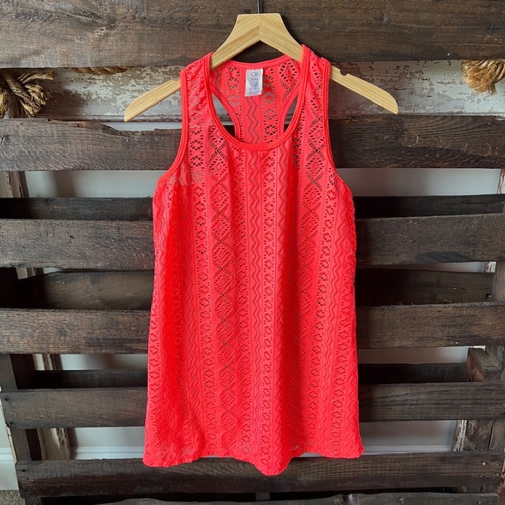OP Girls Racerback Swimsuit Coverup in Orange XL (14-16)